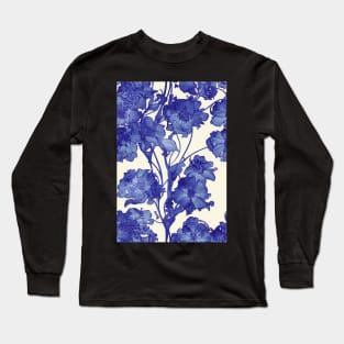 Beautiful Blue Floral pattern, for all those who love flowers #75 Long Sleeve T-Shirt